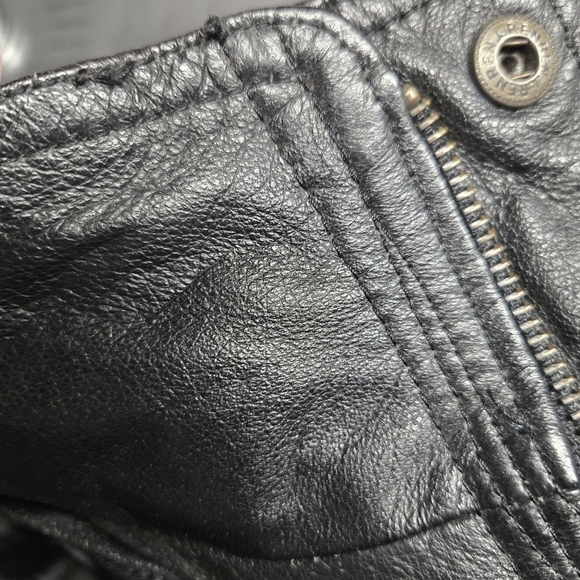 Vintage Collezione sa Men's Black Leather Jacket Medium - Picture 7 of 11